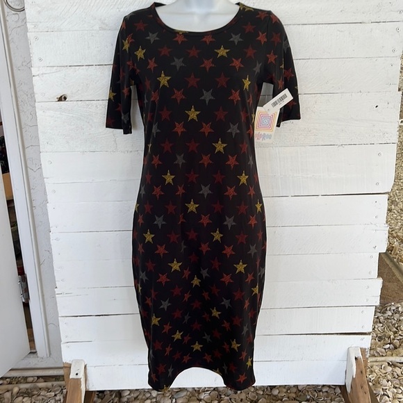 Lularoe Julia Stars Dress XS - Picture 1 of 6